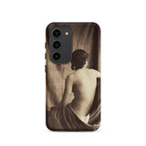 Nude Study - Jean Louis Marie Eugene Durieu Phone Case Samsung Galaxy S23 / Matte Sepia-toned Phone Case Classic Portrait Nude Woman Draped