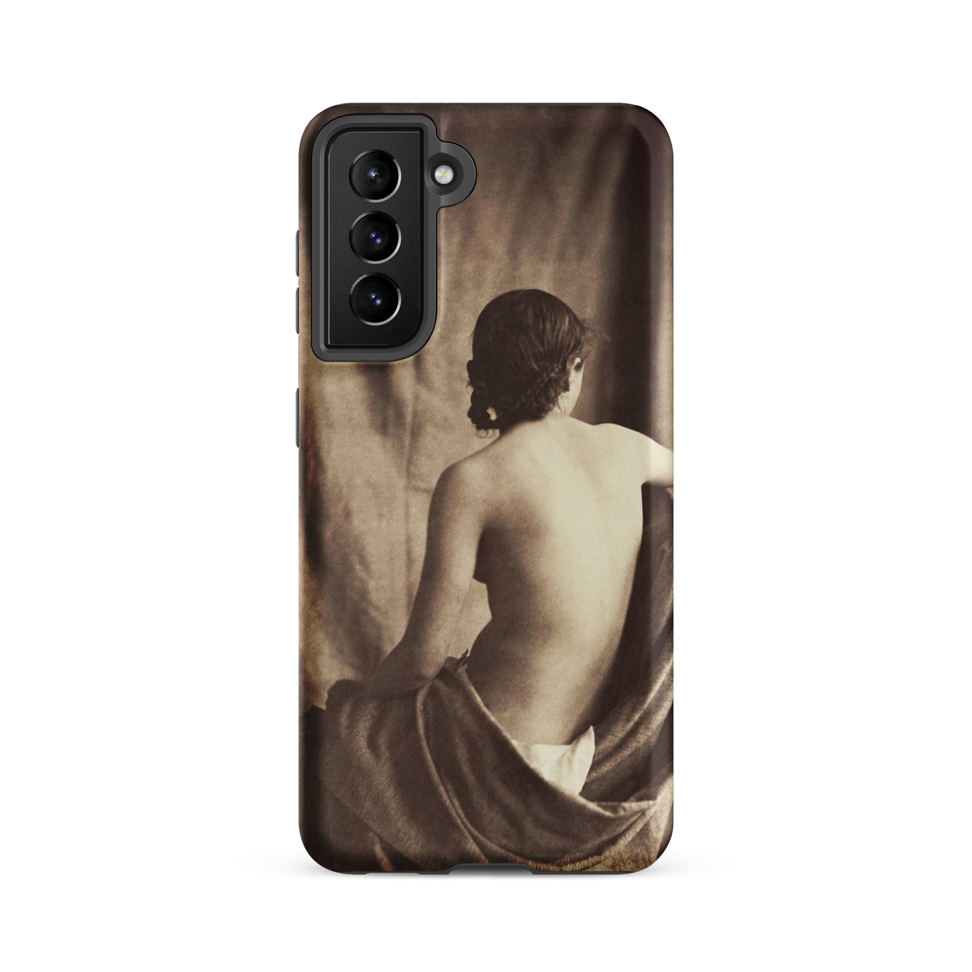 Nude Study Jean Louis Marie Eugene Durieu Samsung Case, Galaxy S21 Fe / Matte, Smartphone Case Sepia Toned Nude Woman