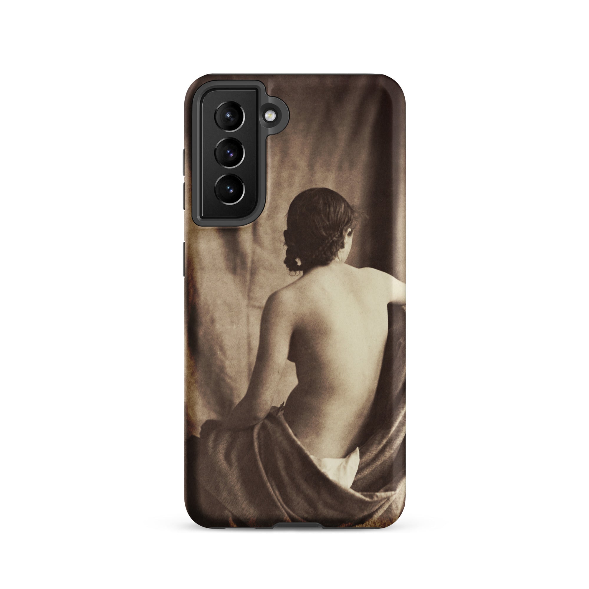 Nude Study Jean Louis Marie Eugene Durieu Samsung Case, Galaxy S21 / Matte, Smartphone Case Vintage Style Photograph Partially Draped