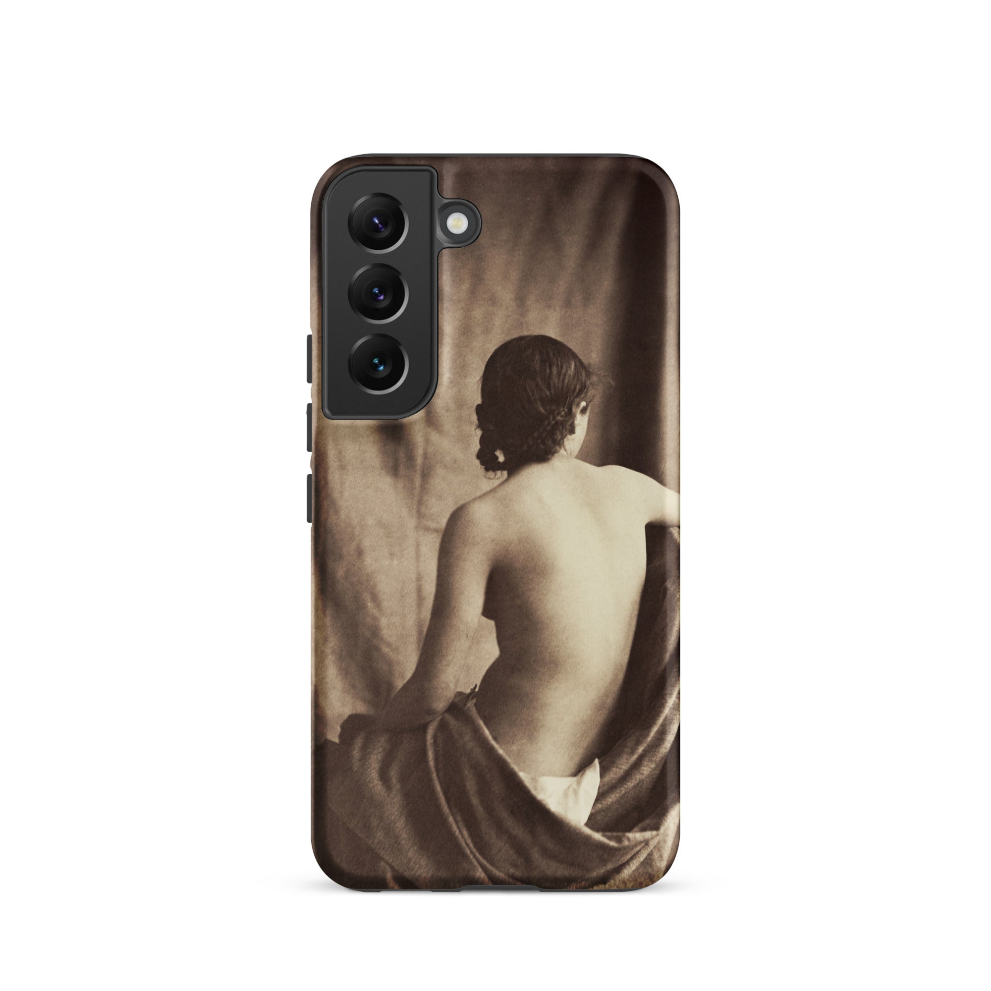 Nude Study Jean Louis Marie Eugene Durieu Samsung Case, Galaxy S22 / Matte, Smartphone Vintage Sepia Toned Draped Figure Case