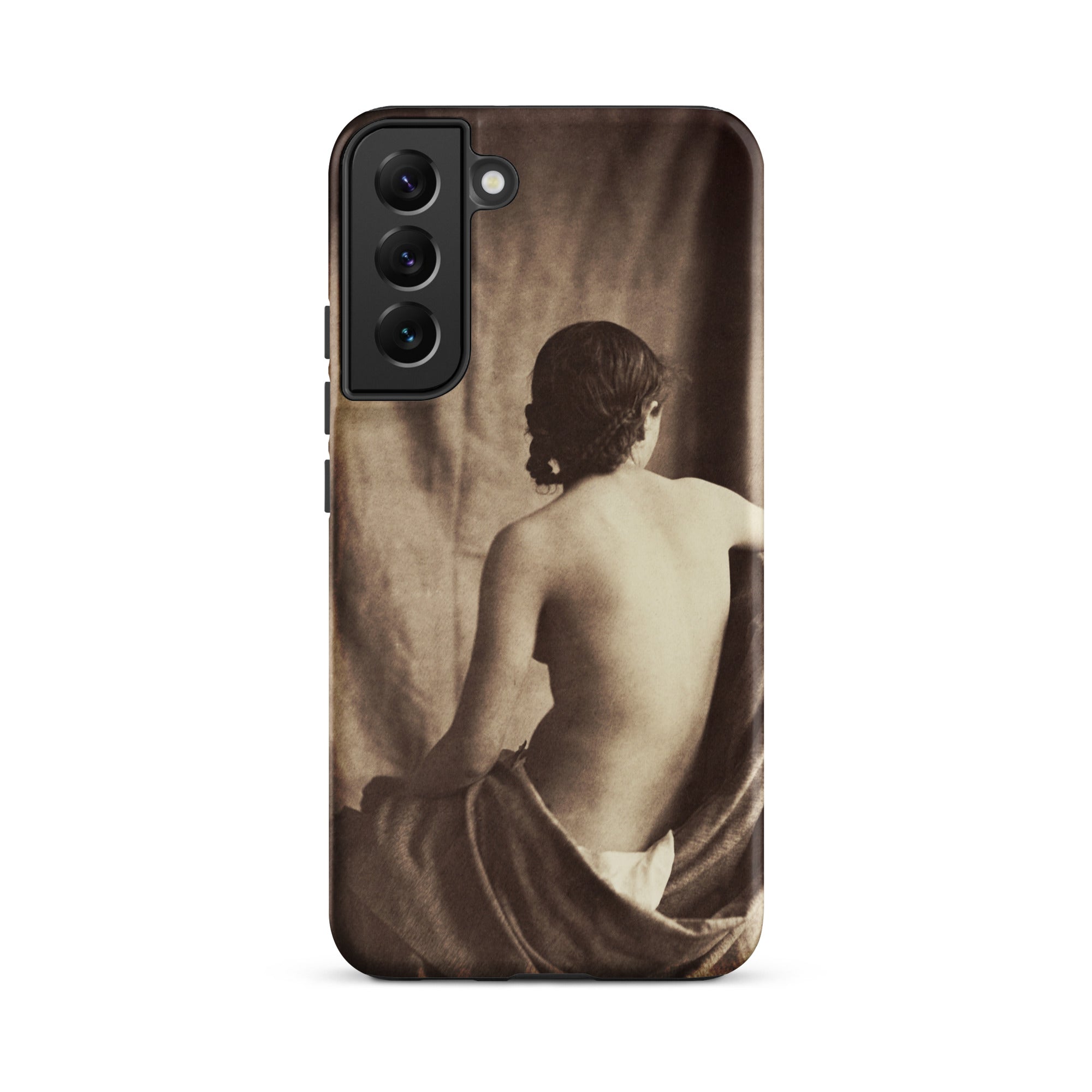 Nude Study Jean Louis Marie Eugene Durieu Samsung Case, Galaxy S22 Plus / Matte, Smartphone Case Sepia Toned Person’s Draped Fabric