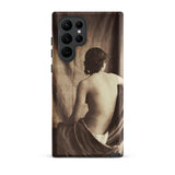 Nude Study - Jean Louis Marie Eugene Durieu Samsung Case, Galaxy S22 Ultra / Matte, Smartphone Case Sepia-toned Nude Woman