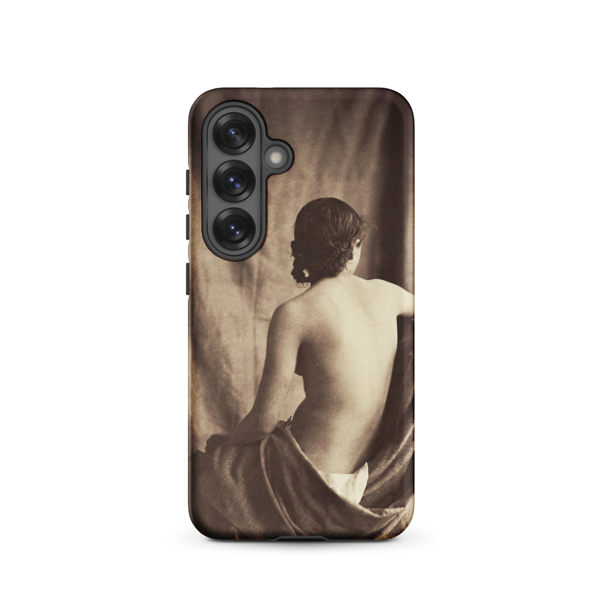 Nude Study Jean Louis Marie Eugene Durieu Samsung Case, Galaxy S25 / Matte, Smartphone Case Sepia Toned Nude Woman