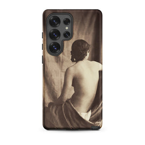 Nude Study - Jean Louis Marie Eugene Durieu Samsung Case, Galaxy S25 Ultra / Matte, Smartphone Case Sepia-toned Art Print Seated Female