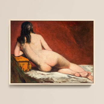 Nude Study of a Reclining Woman - William Etty Art Print / Canvas, 16x12’’ / 41x31cm / Natural Frame, Posters Prints & Visual Artwork, Toby