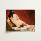 Nude Study of a Reclining Woman - William Etty Art Print / Canvas, 16x12’’ / 41x31cm / Unframed / no Border, Posters Prints & Visual