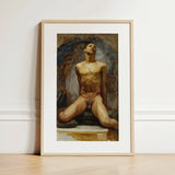 Nude Study of Thomas e Mckeller - John Singer Sargent Art Print / Canvas Framed Painting Nude Male Figure Wings Rendered Warm Thomas