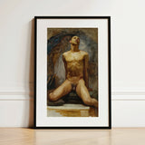 Nude Study of Thomas e Mckeller - John Singer Sargent Art Print / Canvas Framed Painting Nude Male Figure Wings Rendered Warm Thomas