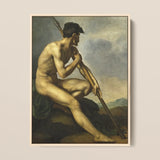 Nude Warrior with Spear - Theodore Gericault Art Print / Canvas, Prints