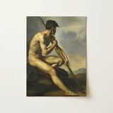 Nude Warrior with Spear - Theodore Gericault Art Print / Canvas, Prints