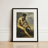 Nude Warrior with Spear - Theodore Gericault Art Print / Canvas, Prints