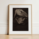 Nude Woman with Mirror - Clarence H. White Art Print / Canvas, 12x16’’ / 31x41cm / Natural Frame / Matboard, Posters Prints & Visual