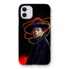 Nyx - Gay Witch Iphone Case, 11 / Matte, Phone Case Artistic Portrait Person Hat Neon Outlines