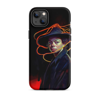 Nyx - Gay Witch Phone Case Iphone 14 Plus / Matte Iphone Case Portrait Art Gay Witch, Modern Surrealism, Nyx, the Goddess