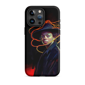 Nyx - Gay Witch Phone Case Iphone 15 Pro Max / Matte Black Iphone Case Portrait Gay Witch, Modern Surrealism, Nyx, the Goddess