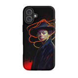 Nyx - Gay Witch Phone Case Iphone 16 Plus / Matte Phone Case Portrait Art Gay Witch, Modern Surrealism, Nyx, the Goddess