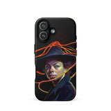 Nyx - Gay Witch Phone Case Iphone 17 / Matte Black Phone Case Vibrant Orange Purple Abstract Design Gay Witch, Modern Surrealism, Nyx,
