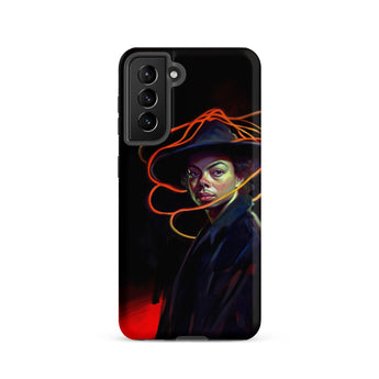 Nyx - Gay Witch Phone Case Samsung Galaxy S21 / Matte Black Phone Case Stylized Portrait Michael Jackson Dark Gay Witch, Modern Surrealism,
