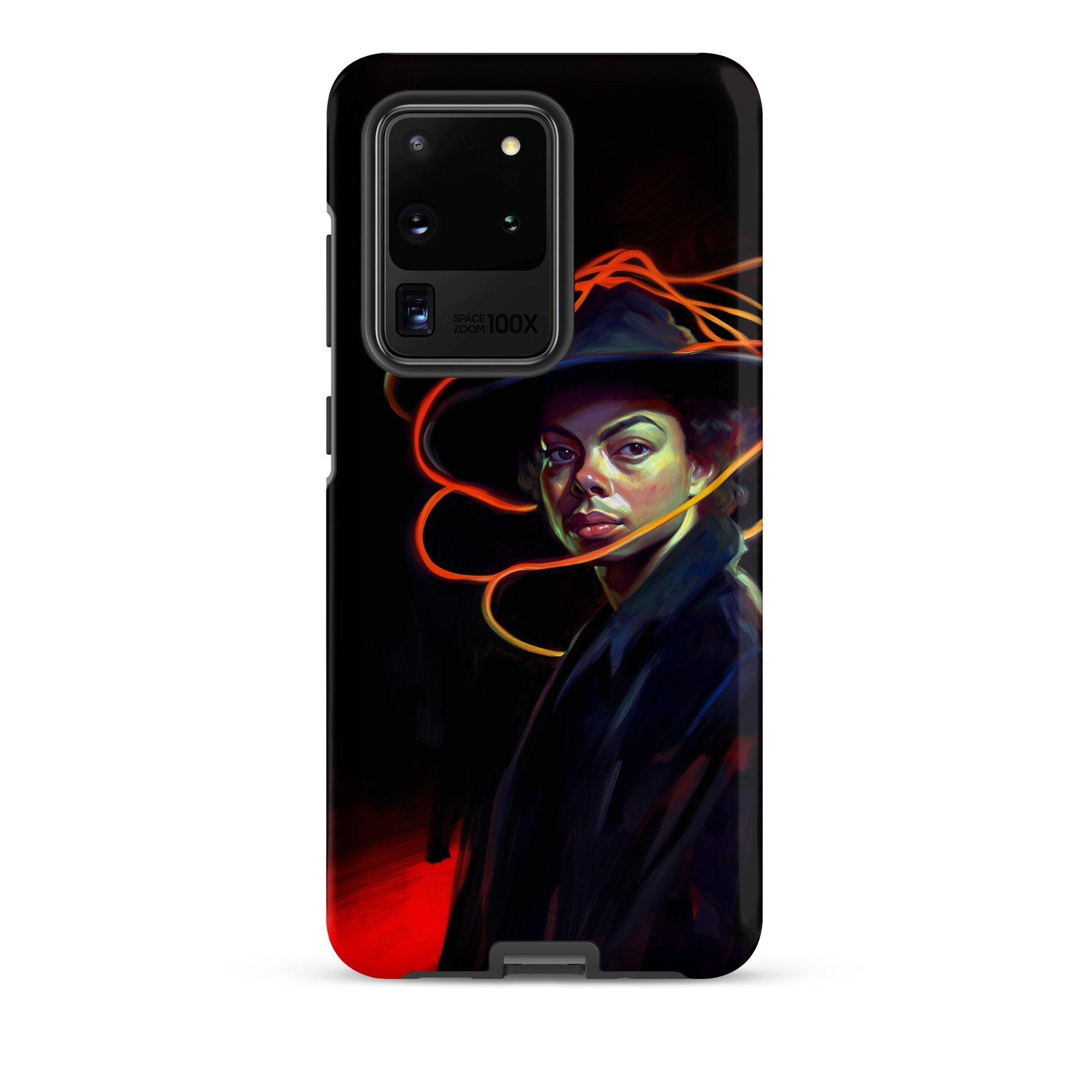 Nyx - Gay Witch Samsung Case, Galaxy S20 Ultra / Matte, Black Phone Case Stylized Portrait Michael Jackson Orange