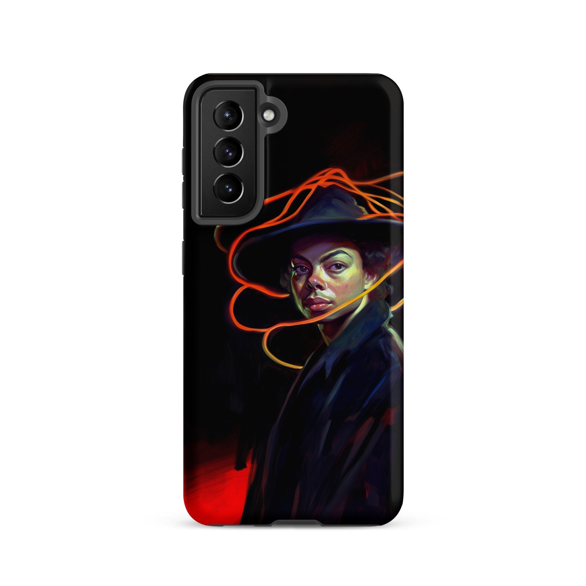 Nyx - Gay Witch Samsung Case, Galaxy S21 / Matte, Black Smartphone Case Stylized Portrait Michael Jackson Hat