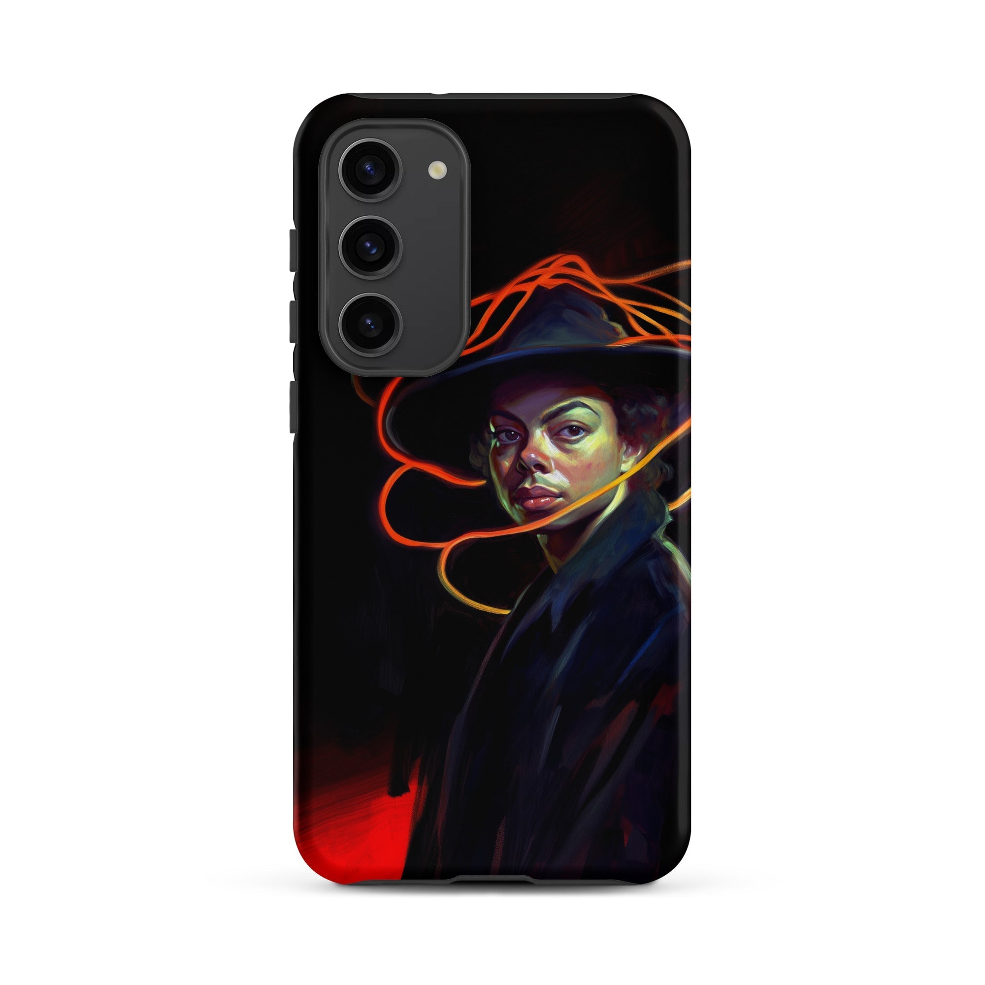 Nyx - Gay Witch Samsung Case, Galaxy S23 Plus / Matte, Black Smartphone Case Vibrant Portrait Michael Jackson Hat