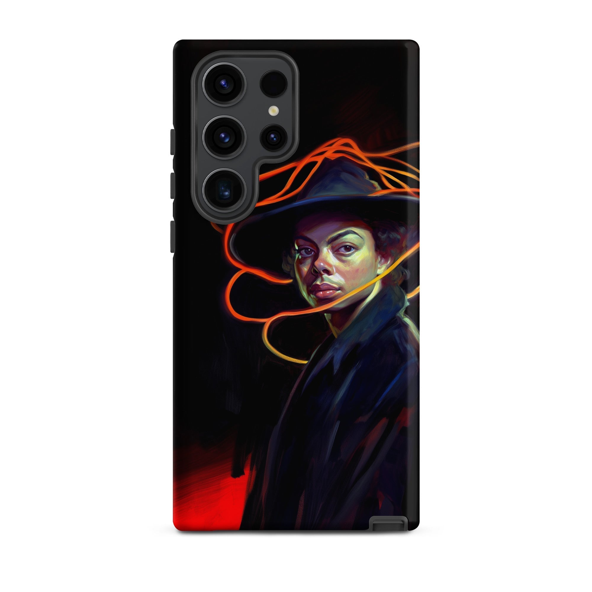 Nyx - Gay Witch Samsung Case, Galaxy S23 Ultra / Matte, Black Smartphone Case Vibrant Portrait Michael Jackson Fedora