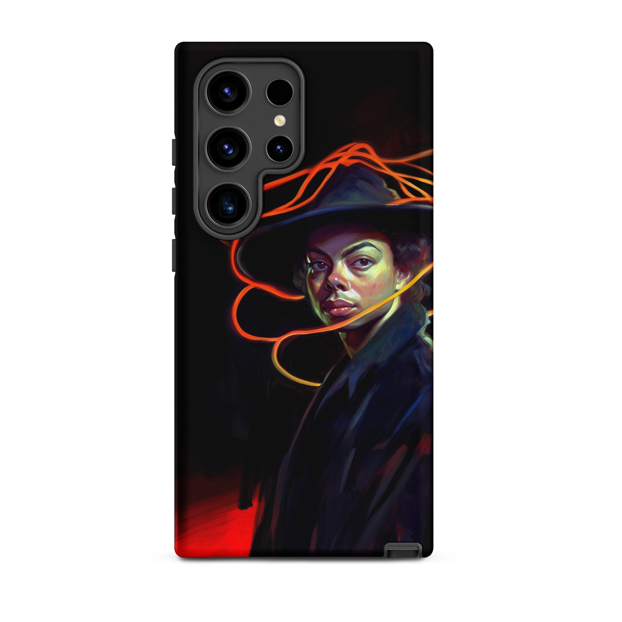 Nyx - Gay Witch Samsung Case, Galaxy S24 Ultra / Matte, Black Smartphone Case Vibrant Artistic Portrait Michael Jackson
