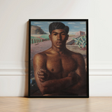 O Mestico - Candido Portinari Brazilian Art Print / Canvas Framed Portrait Shirtless Man Dark Hair Arms Crossed Portinari’s, Identity