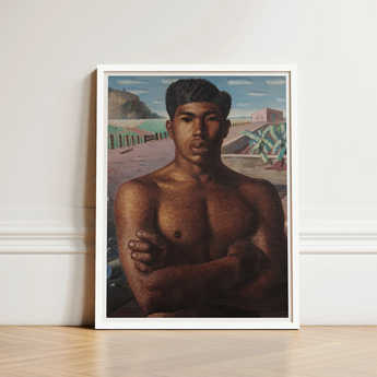O Mestico - Candido Portinari Brazilian Art Print / Canvas Framed Portrait Shirtless Man Dark Skin Short Hair Portinari’s, Identity Forged,