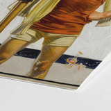Oarsman - J.c. Leyendecker Art Print / Canvas Framed Classical Figure Orange Tunic Yellow Shorts Distills Competitive, Rowing, Unwavering