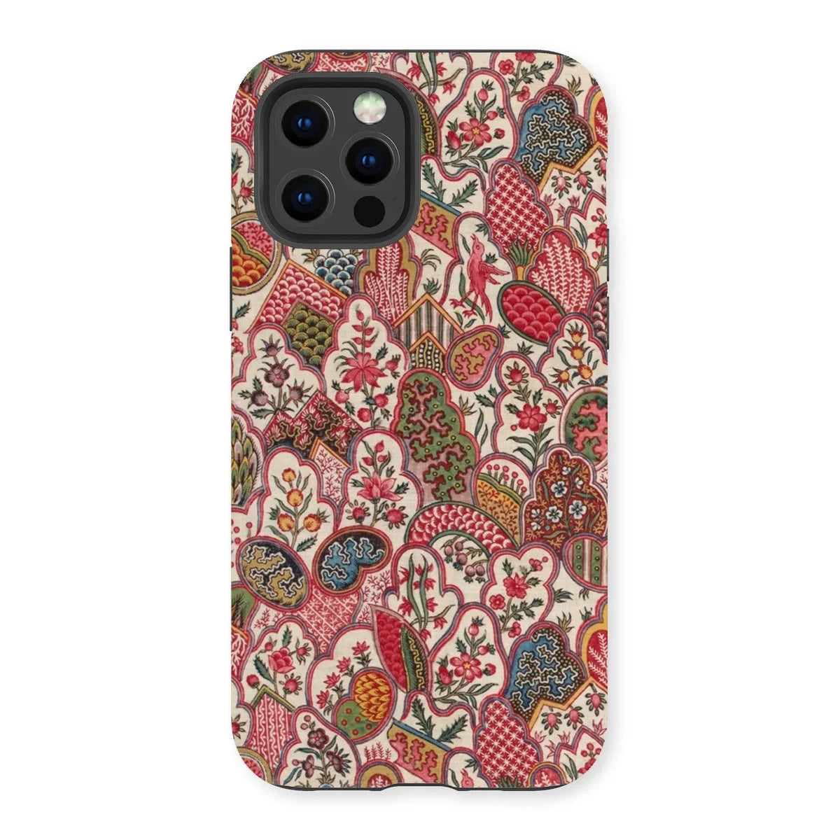 Oberkampf & Cie. Floral Fabric Art Iphone Case, 13 Pro / Matte, Colorful Floral Patterned Phone Case Iphone Multiple Camera