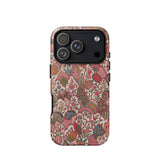 Oberkampf & Cie. Floral Fabric Art Iphone Case, 17 Pro / Matte, Paisley Patterned Phone Case Pink Green Color Scheme