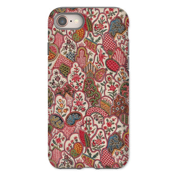 Oberkampf & Cie. Floral Fabric Art Iphone Case, 8 / Matte, Colorful Floral Patterned Phone Case Intricate Designs Red