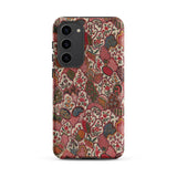 Oberkampf & Cie. Floral Fabric Art Phone Case Samsung Galaxy S23 Plus / Matte Phone Case Intricate Vintage-inspired Pattern Red Green