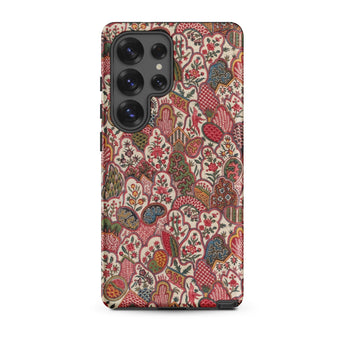 Oberkampf & Cie. Floral Fabric Art Phone Case Samsung Galaxy S25 Ultra / Matte Vibrant Intricately Patterned Phone Case Dense Floral Fruit