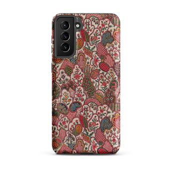 Oberkampf & Cie. Floral Fabric Art Samsung Case, Galaxy S21 Plus / Matte, Smartphone Case Colorful Intricate Floral Paisley Pattern