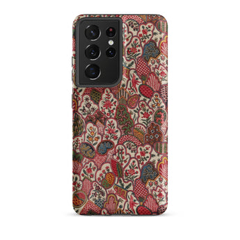 Oberkampf & Cie. Floral Fabric Art Samsung Case, Galaxy S21 Ultra / Matte, Smartphone Case Colorful Intricate Floral Paisley Pattern
