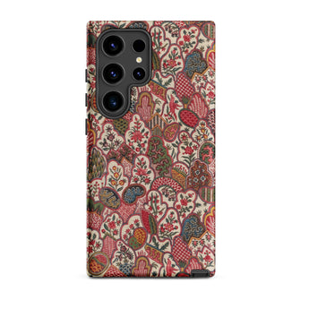 Oberkampf & Cie. Floral Fabric Art Samsung Case, Galaxy S24 Ultra / Matte, Smartphone Case Intricate Colorful Floral Paisley Pattern Shades