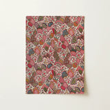 Oberkampf & Cie Floral Pattern Fabric Art Print / Canvas, 12x16’’ / 31x41cm / Unframed / no Border, Posters Prints Visual Artwork, Toby Leon