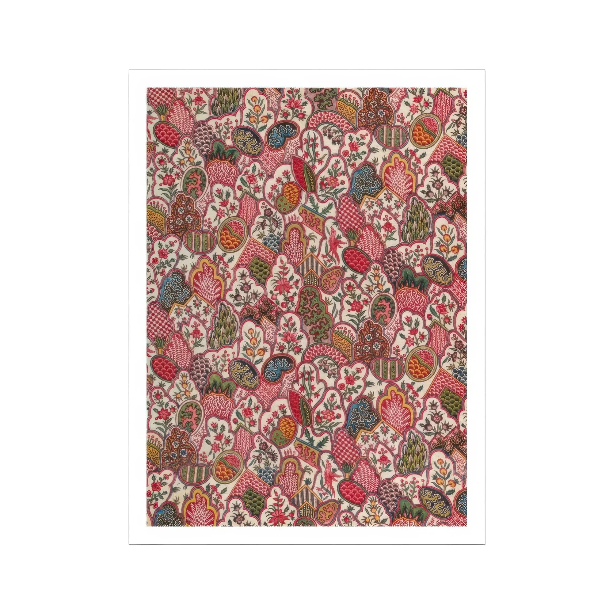 Oberkampf & Cie Floral Pattern Fabric Art Print Posters Prints Visual Artwork