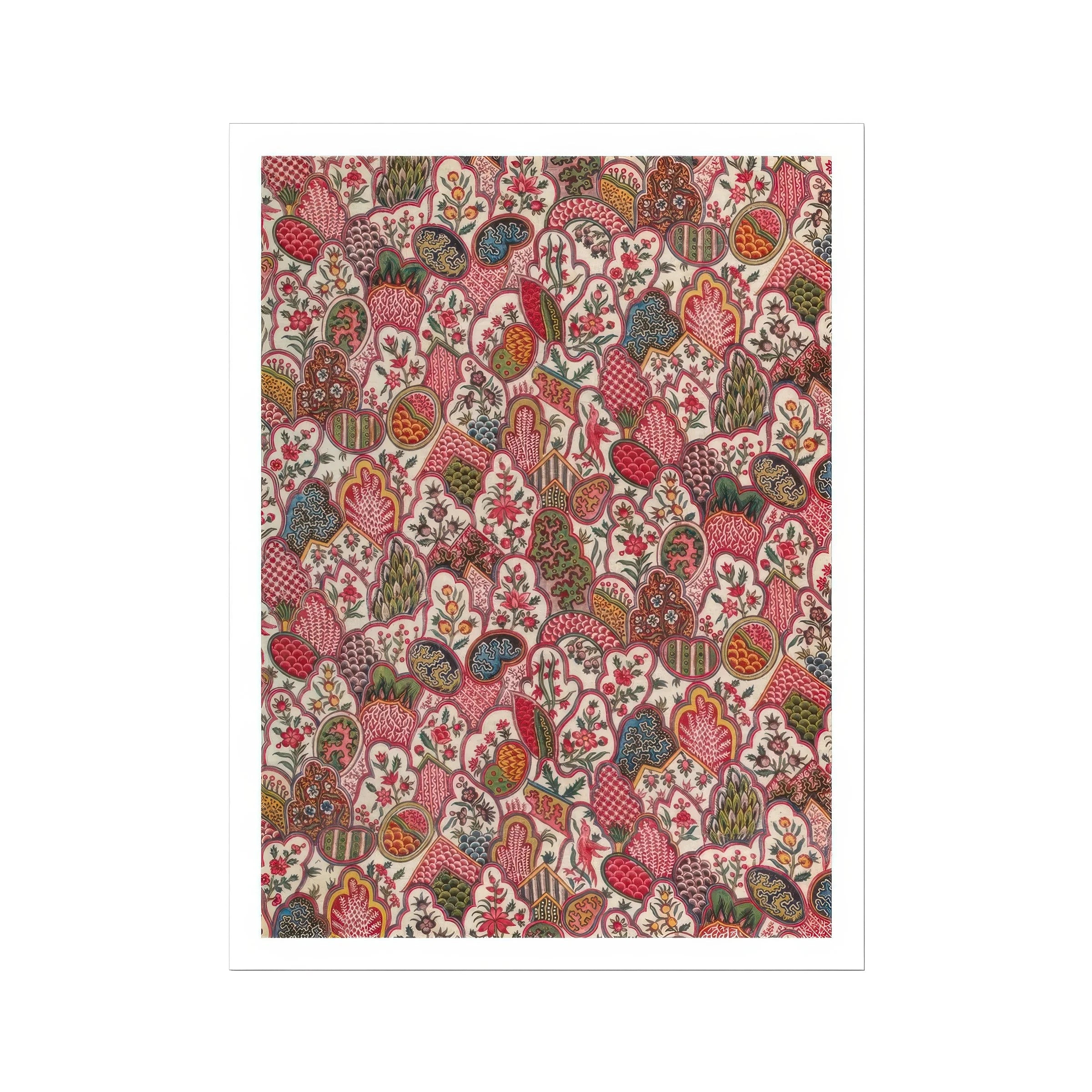 Oberkampf & Cie Floral Pattern Fabric Art Print Posters Prints Visual Artwork