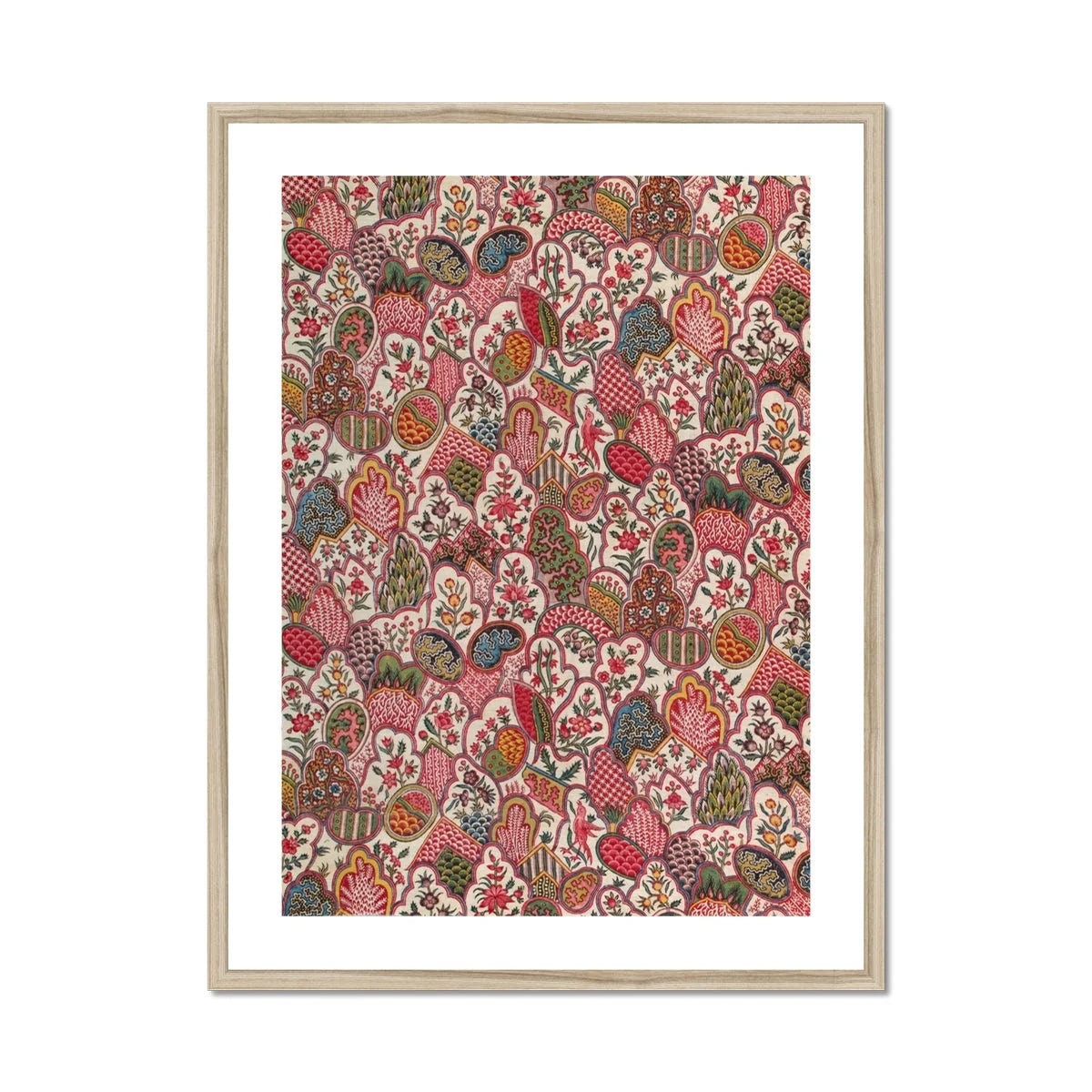 Oberkampf & Cie Floral Pattern Fabric Art Print