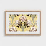 Oiseaux-mouches et Orchidées - Maurice Pillard Verneuil Print / Canvas Framed Art Symmetrical Pattern Stylized Irises Soft, Verneuil’s,