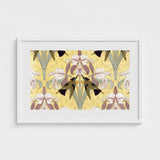 Oiseaux-mouches et Orchidées - Maurice Pillard Verneuil Print / Canvas Framed Art Symmetrical Pattern Stylized Irises Soft, Verneuil’s,