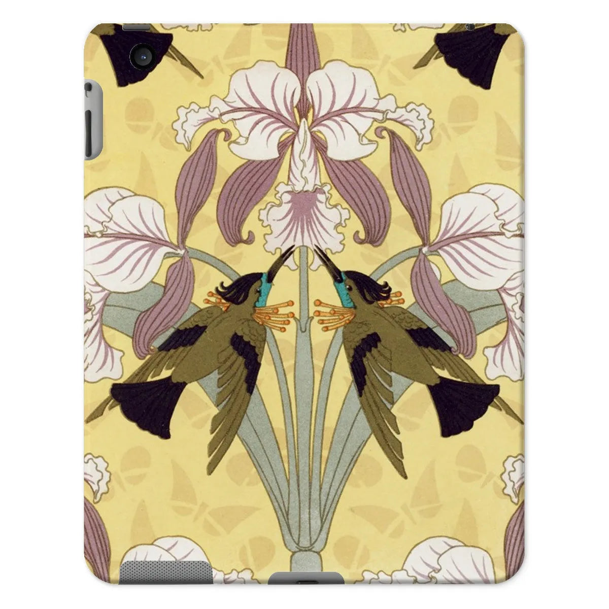 Oiseaux - mouches Et Orchidées By Maurice Pillard Verneuil Aesthetic Ipad Case - Slim Designer Back Cover - Ipad