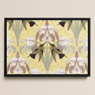 Oiseaux-mouches et Orchidées - Maurice Pillard Verneuil Canvas, Framed Art Print Symmetrical Floral Pattern Irises Leaves