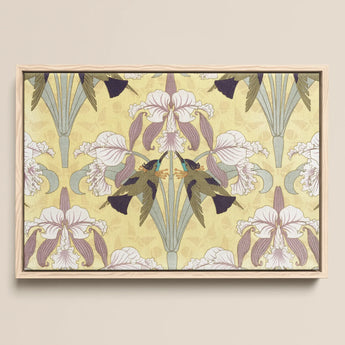 Oiseaux-mouches et Orchidées - Maurice Pillard Verneuil Print / Canvas, 18x12’’ / 46x31cm / Natural Frame, Posters Prints & Visual