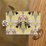 Oiseaux-mouches et Orchidées - Maurice Pillard Verneuil Print / Canvas Rectangular Card Art Nouveau-style Design Two Hummingbirds Perched