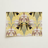 Rectangular Postcard Art Nouveau-style Design Symmetrical White Mauve Maurice Pillard Verneuil, Verneuil’s Oiseaux-mouches, Orchidées Print
