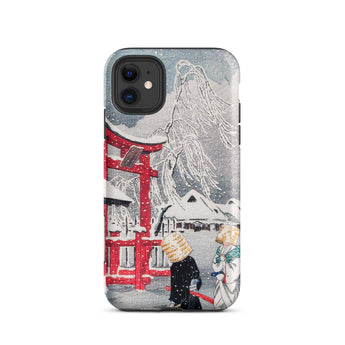 Okabe in Snow - Hiroaki Takahashi Iphone Case, 11 / Matte, Phone Case Japanese Winter Scene